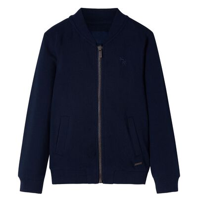 Sweatshirt pour enfants avec fermeture éclair bleu marine 92