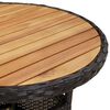 vidaXL Ensemble de bistro de jardin 5 pcs coussins noir poly rotin