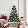 vidaXL Sapin de No&euml;l artificiel &agrave; charni&egrave;re avec neige en flocons