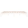 vidaXL Cadre de lit sans matelas blanc bois massif 150x200 cm