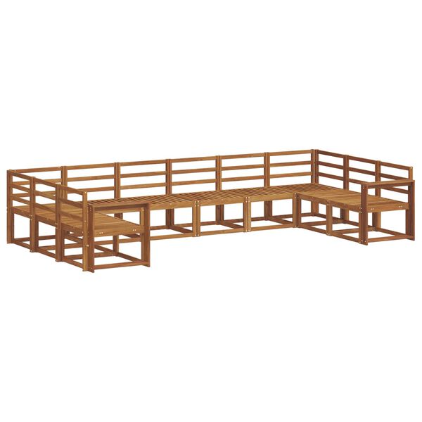 vidaXL Ensemble de canap&eacute;s d'ext&eacute;rieur 10 pcs Naturel