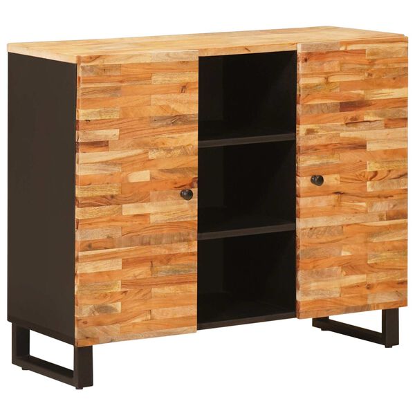 vidaXL Meuble d'appoint Marron 90 x 33 x 75 cm Bois de mangue massif