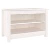 vidaXL Banc &agrave; chaussures Blanc 70x38x45,5 cm Bois de pin massif