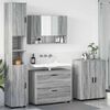 vidaXL Ensemble de mobilier de salle de bain 4 pcs Gris Sonoma