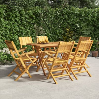 vidaXL Chaises de jardin pliantes lot de 6 55x61x90cm bois massif teck