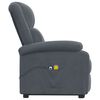 vidaXL Fauteuil de massage Gris foncé Velours