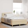 vidaXL Lit &agrave; ressorts avec matelas Cr&egrave;me 120 x 200 cm tissu