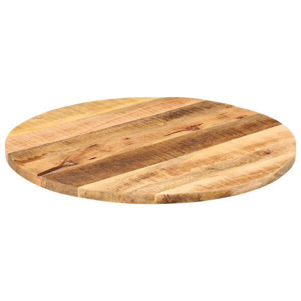 vidaXL Dessus de table &Oslash; 70x1,5 cm rond bois massif de manguier brut