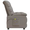 vidaXL Fauteuil de massage Taupe Tissu