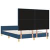 vidaXL Cadre de lit avec t&ecirc;te de lit Bleu 140 x 190 cm tissu