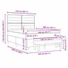 vidaXL Lit &agrave; ressorts avec matelas Marron fonc&eacute; 140 x 200 cm tissu