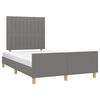 vidaXL Cadre de lit sans matelas gris fonc&eacute; 120x200 cm tissu