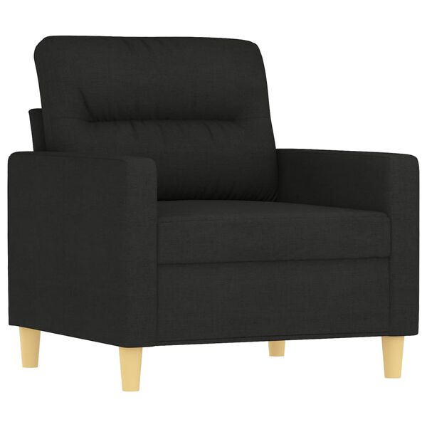 vidaXL Ensemble de canap&eacute;s 3 pcs coussins d&eacute;coratifs et coussins Noir