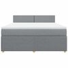 vidaXL Sommier &agrave; lattes de lit avec matelas Gris clair 180x200cm Tissu