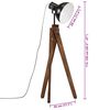 vidaXL Lampadaire 25 W noir 45x45x120 cm E27