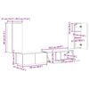 vidaXL Ensemble meuble TV 4 pcs Ch&ecirc;ne fum&eacute; Bois d'ing&eacute;nierie