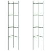 vidaXL Cage &agrave; tomates 2 pcs 154 cm acier et PP