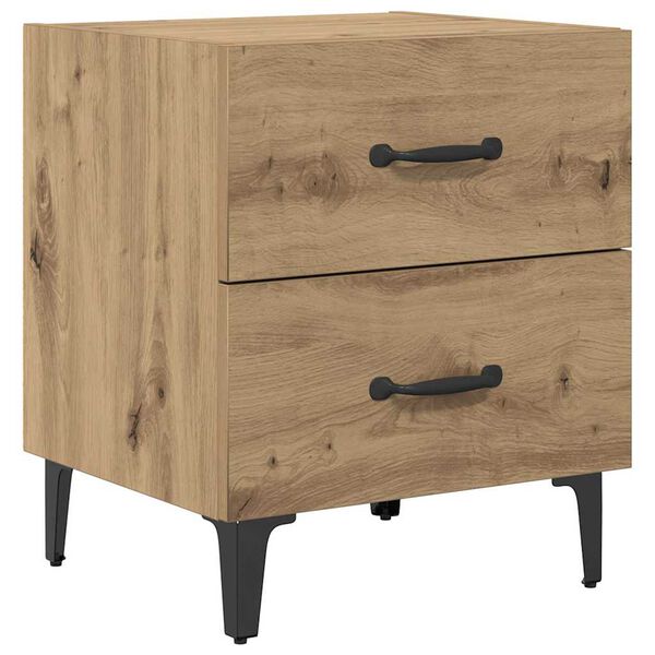 vidaXL Armoire de lit avec tiroir Ch&ecirc;ne artisanal 40 x 35 x 47,5 cm