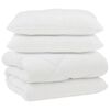 vidaXL Couette avec Oreillers 3 pcs Blanc Microfibre et Plumes D'oie