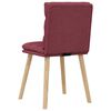 vidaXL Chaises &agrave; manger lot de 2 rouge bordeaux tissu