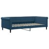 vidaXL Lit de jour avec lit gigogne et matelas bleu 100x200 cm velours