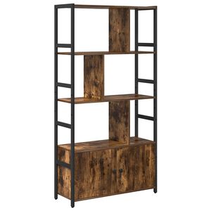 vidaXL &Eacute;tag&egrave;re Ch&ecirc;ne fum&eacute; 80 x 30 x 155,5 cm Bois d'ing&eacute;nierie