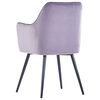 vidaXL Chaises &agrave; manger lot de 2 gris velours