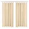 vidaXL Rideau occultant avec boucles 2 pcs 140 x 225 cm Beige