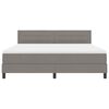 vidaXL Lit &agrave; ressorts avec matelas avec LED Taupe 180 x 200 cm tissu