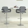 vidaXL Tabourets de bar lot de 2 gris similicuir