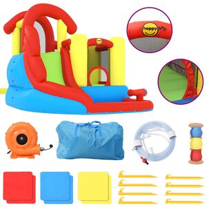 Happy Hop Ch&acirc;teau gonflable avec toboggan et piscine 280x319x211 cm