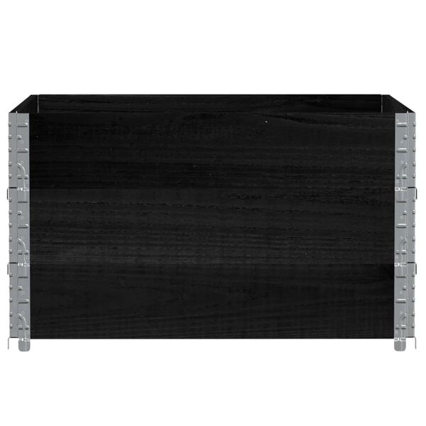 vidaXL Jardini&egrave;re noir 100x100 cm bois massif de pin
