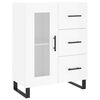 vidaXL Buffet Blanc brillant 69,5x34x90 cm Bois d'ing&eacute;nierie