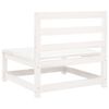 vidaXL Salon de jardin 9 pcs blanc bois de pin massif