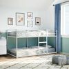 VidaXL Lit superpos&eacute; sans matelas blanc 90x200 cm acier