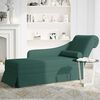 vidaXL Fauteuil long et traversin accoudoir droit vert foncé velours