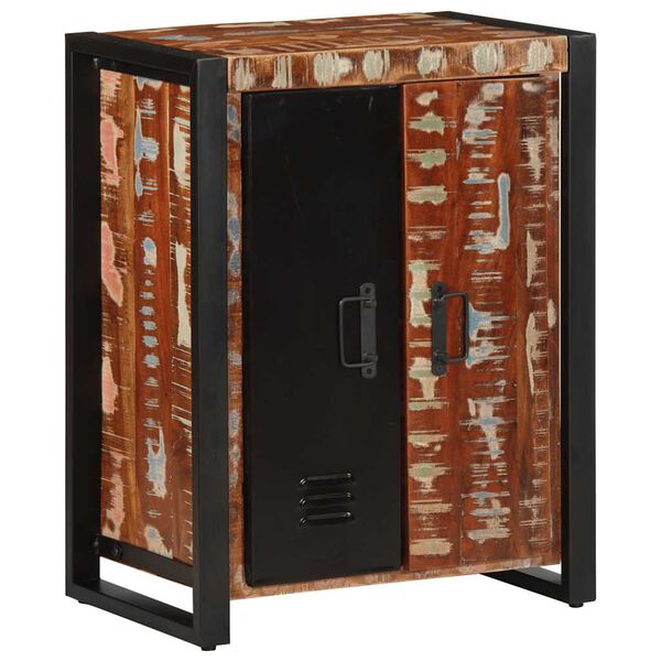 vidaXL Buffet multicolore 55x35x70 cm bois massif récupération