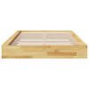 vidaXL Cadre de lit sans matelas 120x200 cm bois massif de ch&ecirc;ne