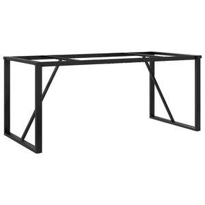 vidaXL Pieds de table &agrave; manger cadre en O 180x80x73 cm acier