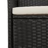 vidaXL Ensemble &agrave; manger de jardin 11 pcs coussins noir r&eacute;sine tress&eacute;e