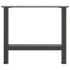 vidaXL Pieds de table basse Anthracite 2 pi&egrave;ces 60 x (42-43) cm Acier