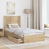 vidaXL Lit de Rangement Ch&ecirc;ne Sonoma 90 x 190 cm Bois d'ing&eacute;nierie
