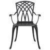 vidaXL Ensemble de salle &agrave; manger pour jardin 5 pcs Noir Aluminium