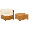vidaXL Ensemble de salon de jardin 2 Pi&egrave;ce Marron Bois d'Acacia Massif