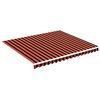 vidaXL Tissu de remplacement pour auvent orange et marron 4x3,5 m polyester