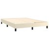 vidaXL Sommier &agrave; lattes de lit avec matelas et LED Cr&egrave;me 140x190 cm