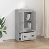 vidaXL Buffet haut gris b&eacute;ton 60x35,5x103,5 cm bois d'ing&eacute;nierie