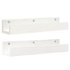 vidaXL &Eacute;tag&egrave;res murales 2 pcs Blanc 50x12x9 cm Bois de pin massif