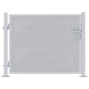 vidaXL Porte de Jardin Argent&eacute; 85 x 70 cm Acier inoxydable