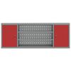 vidaXL Armoire &agrave; outils avec &eacute;tag&egrave;re Rouge et Gris 50 x 20 x 55 cm